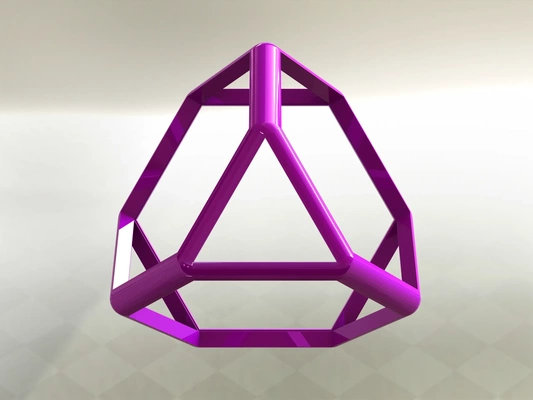 wireframe shape truncated tetrahedron 3d models download creality cloud 3d print model - Mito3D