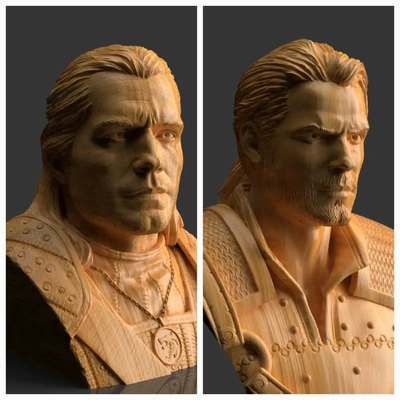 strigo geralt of rivia busti 3d modelli scarica creality nube 3d print model - Mito3D