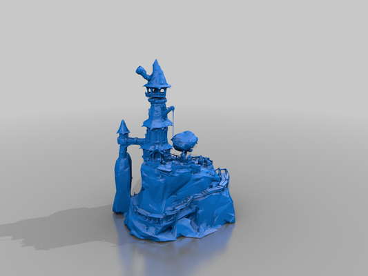 zauberer turm terrain 3d modelle download realität wolke 3d print model - Mito3D