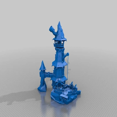 zauberer turm 3d modelle download realität wolke 3d print model - Mito3D