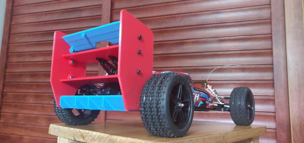 wltoys 104001 rear wing + diffuser Toys & Games  3D print model - Mito3D