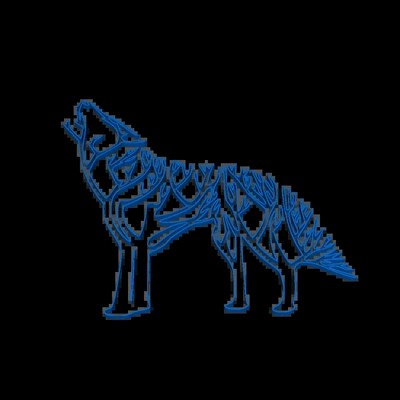 wolf 5mm 3d modelle download realität wolke 3d print model - Mito3D