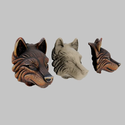 wolf guide spirit mask pendant 3d models download creality cloud 3d print model - Mito3D