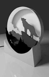 Loup couche lumière éclairage 3d print model - Mito3D
