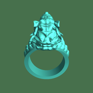 wolf ring 3d models download creality cloud Jewellery 3d print model - Mito3D