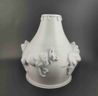 wolf vase x2 3d models download creality cloud 3d print model - Mito3D