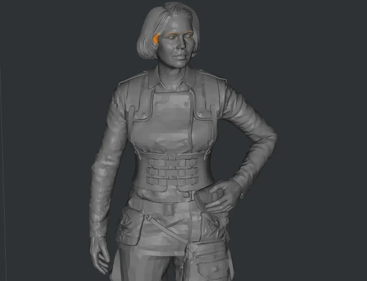 wolfenstein frau engel modell 3d modelle download realität wolke 3d print model - Mito3D