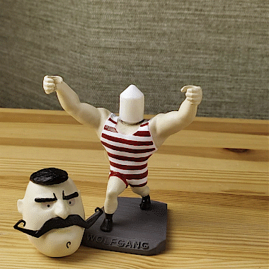 Wolfgang bobblehead personagens 3D print model - Mito3D