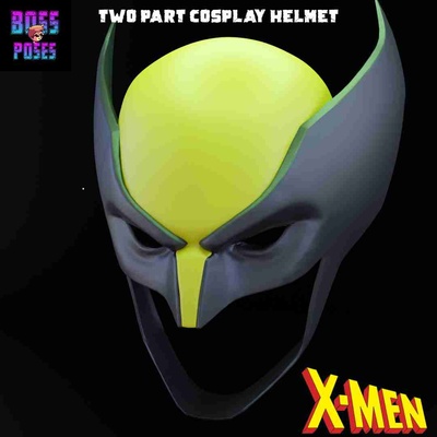 wolverine cosplay helmet 3d models download creality cloud masks & helmets 3d print model - Mito3D