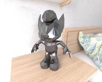 carcaju smurf pobre poli ficcional personagens 3d print model - Mito3D