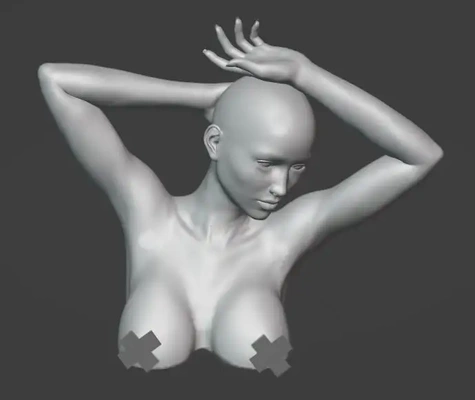 mujer busto 3d modelos descargar crealidad nube 3d print model - Mito3D
