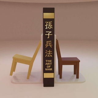 wooden chair bookend Household 3d print model - Mito3D