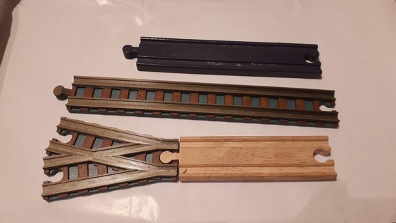 madera ferrocarril tenedores traviesas minúsculo curvas juguete ladrillos 3d print model - Mito3D