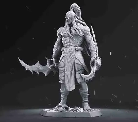 monde of warcraft illidan démon chasseur statue 3d modèles télécharger créalité nuage 3d print model - Mito3D