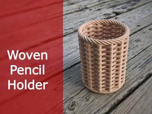 woven pencil holder 3d models download creality cloud household 3d print model - Mito3D