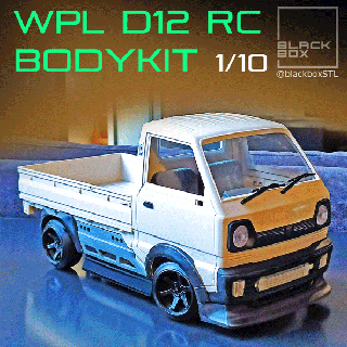 wpl d12 rc bodykit b004 by schwarze box 3d modelle download realität wolke fahrzeuge 3d print model - Mito3D