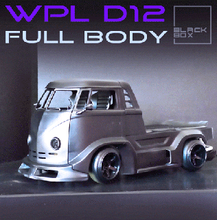 wpl d12 rc corpo caixa preta veículos 3d print model - Mito3D