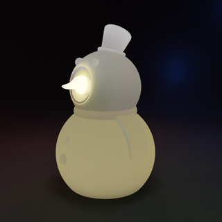 x conduziu vela boneco neve suporte iluminação 3d print model - Mito3D