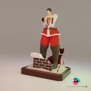x mas Papa Noel escultor padre año caracteres 3d print model - Mito3D