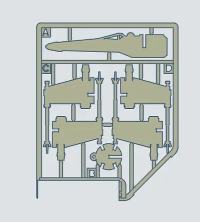 x-wing kit card 3d models download creality cloud 3d print model - Mito3D