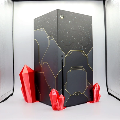 xbox series x cristal d cor 3d modelos baixar crialidade nuvem aparelhos eletrônicos 3d print model - Mito3D