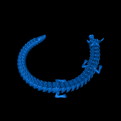 xmas dragon 3d models download creality cloud reptilian 3d print model - Mito3D