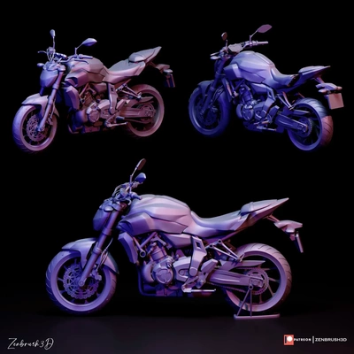 yamaha mt 07 fz 3d impressão modelos baixar crialidade nuvem 3d print model - Mito3D