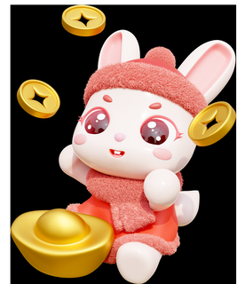 year rabbit- gold ingot 2 Mammal 3d print model - Mito3D