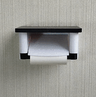 weiterer schnell Veränderung Toilette Papier rollen Halter Unterstützung Regal 3d print model - Mito3D