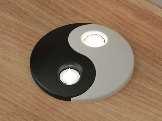 yin yang vela suporte 3d modelos baixar crialidade nuvem casa decoração 3d print model - Mito3D