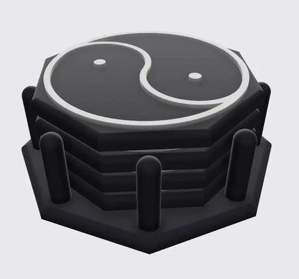 yin yang portavasos conjunto 3d modelos descargar crealidad nube 3d print model - Mito3D