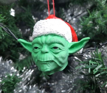 yoda Navidad árbol ornamento ficticio caracteres 3d print model - Mito3D