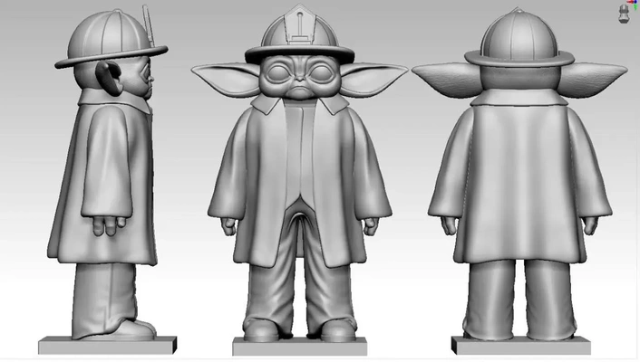 yoda vigile fuoco 3d modelli scarica creality nube 3d print model - Mito3D