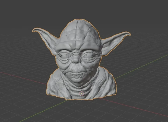 yoda gesteinigt 3d modelle download realität wolke 3d print model - Mito3D