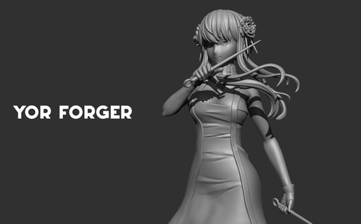 yor forger - spy x family 3d print model models download creality cloud Fictional Characters 3d print model - Mito3D