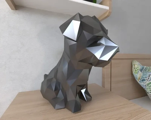 yorkie cão pobre poli 3d modelos baixar crialidade nuvem 3d print model - Mito3D