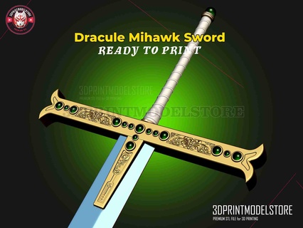 yoru Dracule mihawk espada 1 peça viver açao cosplay 3d modelos baixar crialidade nuvem fantasias 3d print model - Mito3D