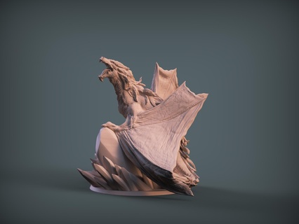 jovem Dragão ar animais 3d print model - Mito3D