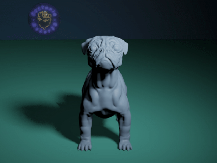 young pug 3d models download creality cloud Mammal 3d print model - Mito3D