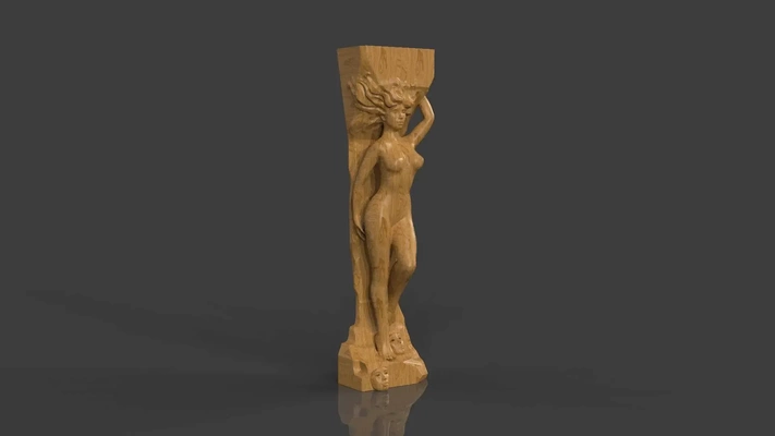 jeune femme statuette 3d modèles télécharger créalité nuage 3d print model - Mito3D