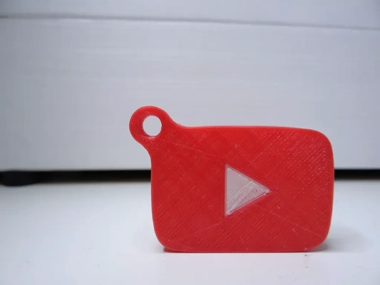 youtube logo llavero 3d modelos descargar crealidad nube 3d print model - Mito3D