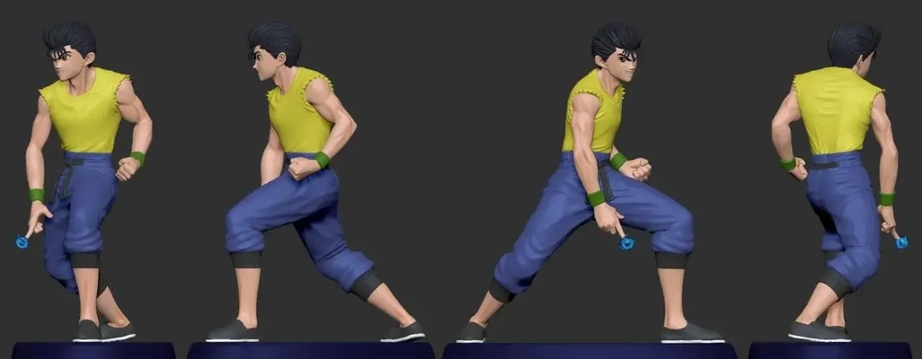 yusuke urameshi yuyu hakusho 3d modèles télécharger créalité nuage 3d print model - Mito3D