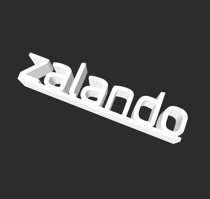 zalando logo 3d modelle download realität wolke 3d print model - Mito3D