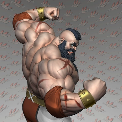 zangief straße kämpfer 6 3d modelle download realität wolke 3d print model - Mito3D