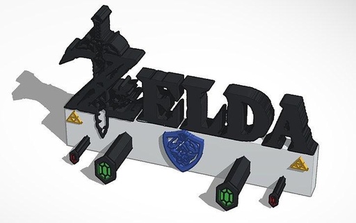 zelda chave suporte 3d print model - Mito3D