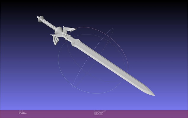 zelda maestro espada imprimible montaje 3d modelos descargar crealidad nube 3d print model - Mito3D