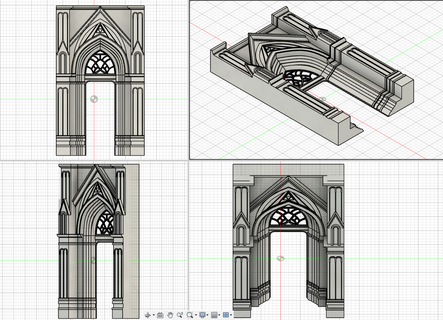 Zelda temple temps façade architecture paysage 3d print model - Mito3D