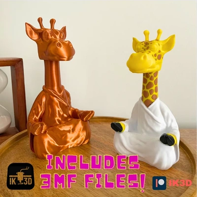 zen animaux girafe no soutiens 3d modèles télécharger créalité nuage mammifère 3d print model - Mito3D