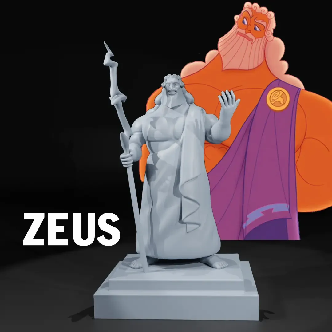 zeus disney 1997 herkules karikatur 3d modelle download realität wolke 3D print model - Mito3D