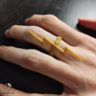 zeus thunderbolt ring Fashion 3d print model - Mito3D